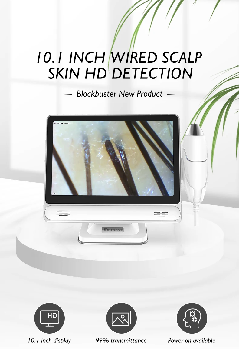 2025 10.1 Inches HD Home Use Skin Analyzer Scalp Analysis Machine Hair Follicles Detector Beauty Salon Instrument