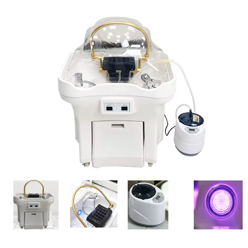 New Original Nozzle Bowl Waterproof Portable Shampoo Massage Bed with Head Spa for Hair Salon Hotel & Hospital Use inside waste water tank  USD420